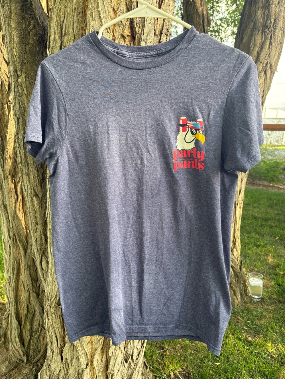 Party Pants Men's Heather Navy Graphic Tee